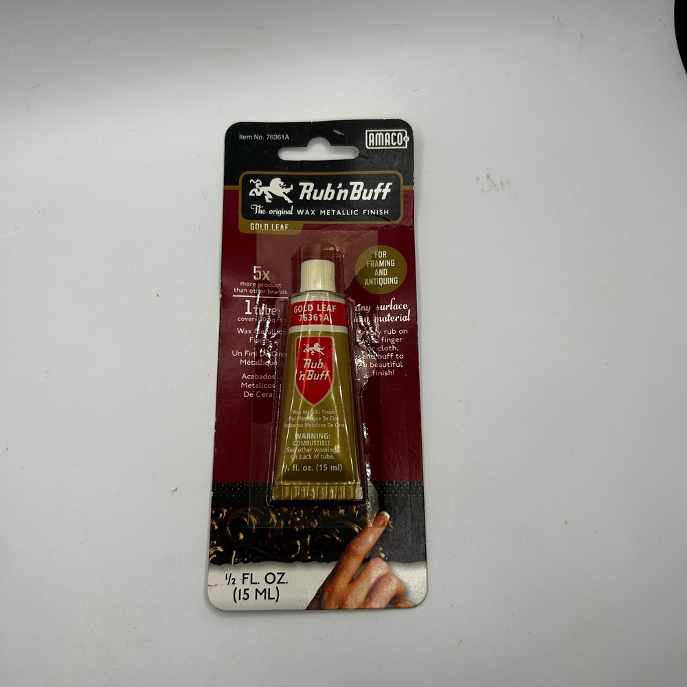 Amaco Rub N Buff Metallic Wax Finish .5oz Gold Lead For 20sqft Genuine OEM